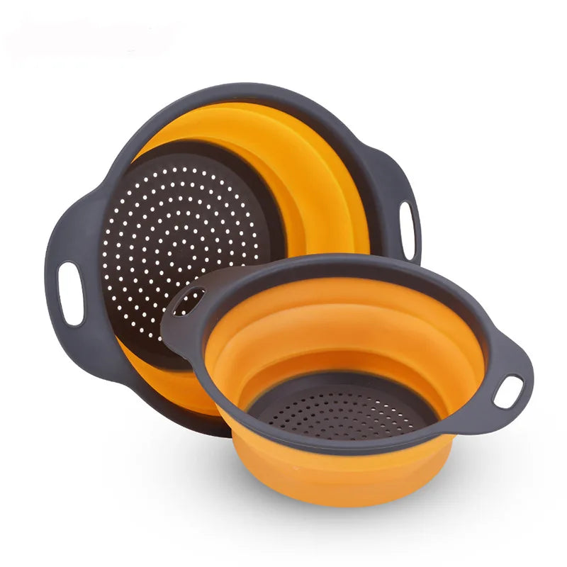 Foldable Silicone Vegetable Washing Basket – Fruit Cleaner & Food Drain Strainer