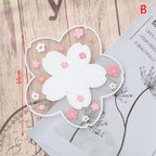 Cherry Blossom Heat Insulation Pad Dining Table Mat Anti-skid Cup Pads Non-slip Coaster Kitchen Accessories Coasters Table Mat