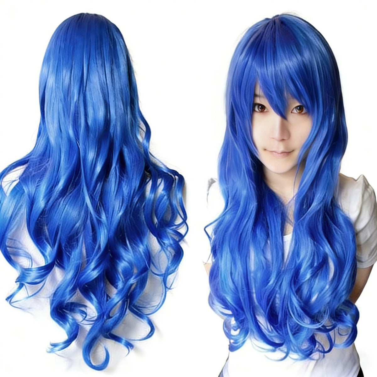 Synthetic Hair Pure White Lolita Long Cosplay Wig Curly Griffith Anime Wigs Halloween Inuyasha Costume Wig for Girl