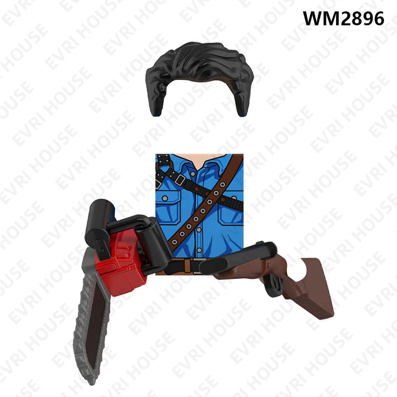 Horror Movie Mini Action Figures Bricks Building Blocks Accessory Toys For Children WM6205