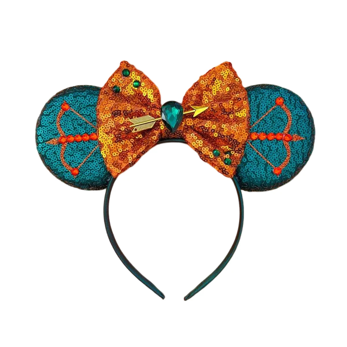 Mouse Ears Sequin Bow Cosplay Headband for Women & Adults