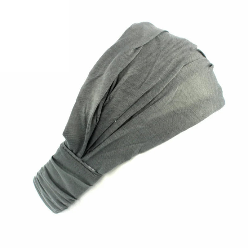 Wide Cotton Knotted Sports Headband for Women