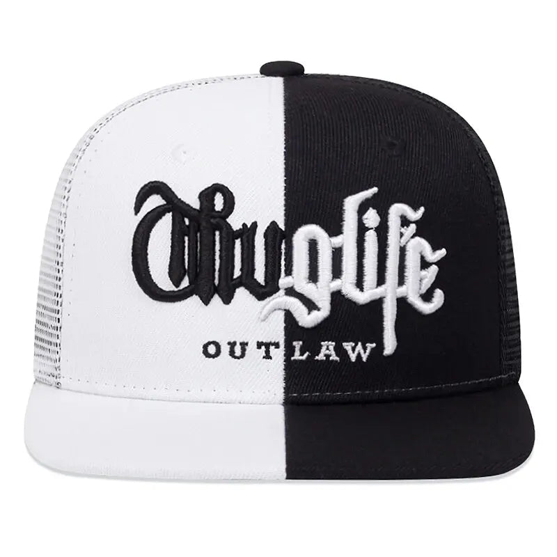 Thug Life Embroidery Snapback Baseball Cap for Streetwear Style