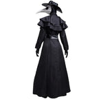 Halloween Medieval Hooded Robe Plague Doctor Costume Mask Hat for Men Monk Cosplay Steampunk Priest Horror Wizard Cloak Cape 5XL