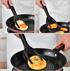 2-in-1 Grip Flip Spatula Clamp – Non-Stick Kitchen Turner Tool