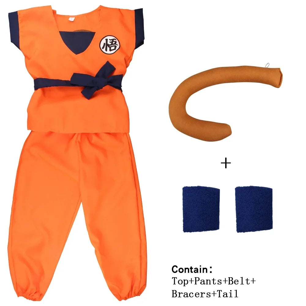 Son Goku Anime Cosplay Costume Set – Kids & Adult Outfit