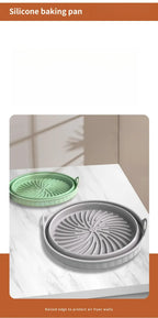 Foldable Air Fryer Silicone Liner Reusable Air Fryer Silicone Baking Tray Food Grade Silicone Air Fryer Mat