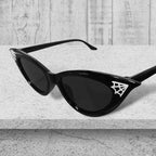 1pcs Gothic Cat Eye Spiderweb Sunglasses Dark for Halloween Gothic Fashion & Wedding Party 2025 Supplies Halloween Decoration