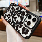 Leopard Print Phone Case For iPhone 17 Pro Case iPhone 16 15 13 12 11 14 18 Pro Max Matte Magsafe Magnetic Wireless Charge Cover