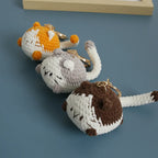 Cute Crochet Kitten Keychain Smiling Cat Bag Charm
