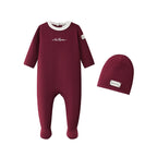 Ali Layette AW26 Embroidered Layette Set Baby Cotton Footed Romper Matching Hat