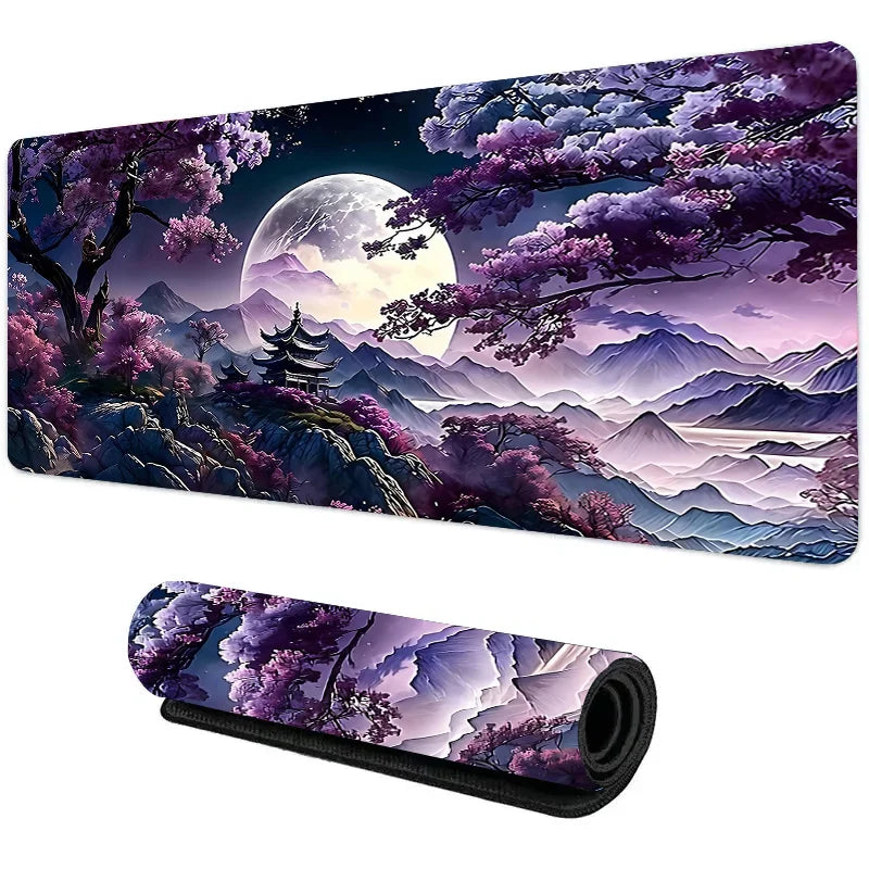 Night Moonlight Large Cool Mouse Pad Laptop Non-Slip Esports Office Desk Mat Game Player Mousepad Mini PC Desktop Accessories