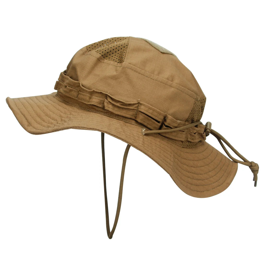 1pc/3pcs Camo Boonie Hat Sunscreen Breathable Bucket Hat Men's Outdoor Hiking Hunting Fishing Windproof Fisherman's Hat
