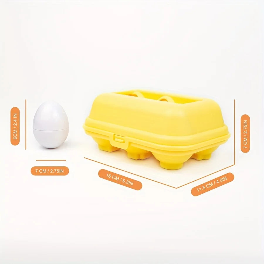 Color & Shape Matching Egg Toy Set – Montessori Learning Puzzle