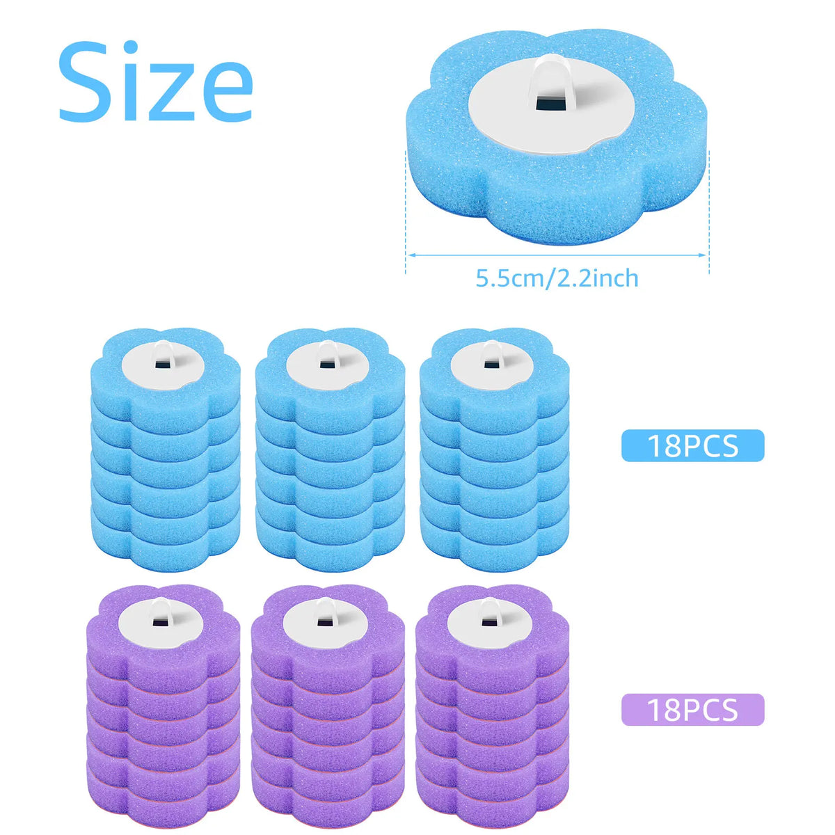 18/36Pcs Disposable Toilet Brush Wall Mounted Toilet Brush with Replacement Head Cleaning Set Home Bathroom WC Accessories