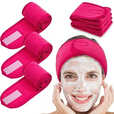 Adjustable Soft Toweling Spa Makeup Headband for Women