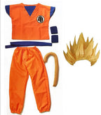Halloween Costumes  Adult  Z Clothes Party Suit Goku Cosplay Costumes Top/Pant/Belt/Tail/wrister/Wig