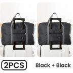 2 Pack Foldable Travel Duffel Bags for Carry-On & Weekender Travel