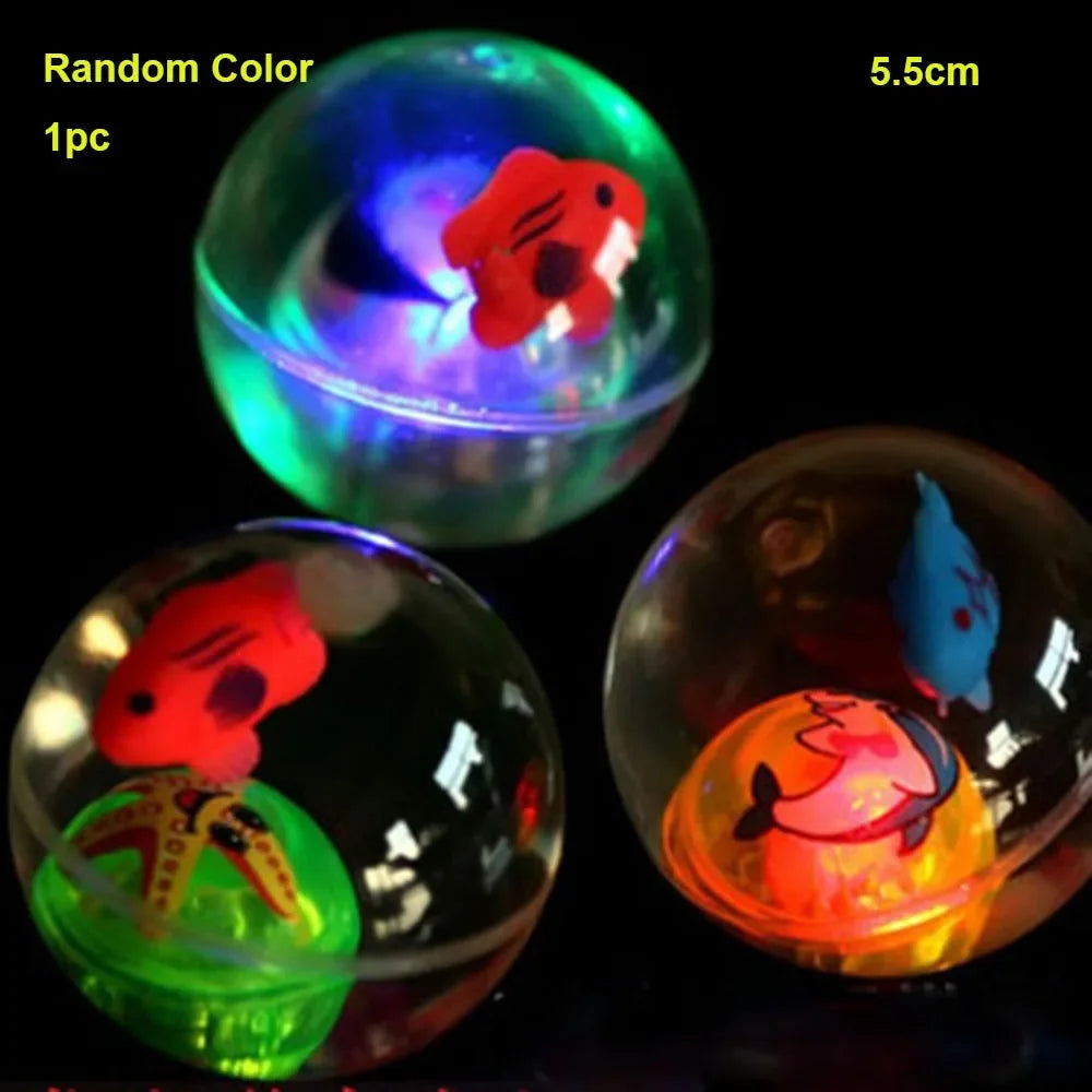 New Durable High Quality Colorful Flash Jumping Ball Multistyles Interactive Glowing Bouncy Ball Gift Children Luminous Toys