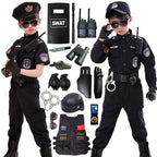 Halloween Children Policeman Cosplay Costume Boys Girls Kid Police Uniform Army Policemen Clothing Sets Party Dress Up Gift