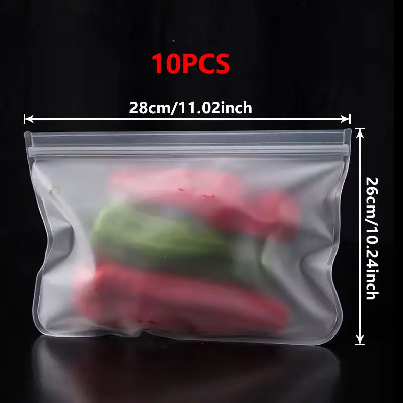 Reusable Silicone Food Storage Bags – Leakproof Freezer Storage Set