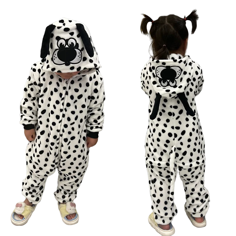 Cartoon Kigurumi For Children Kids' Animal Onesie Pyjamas Dog Wolf Dragon Dinosaur Halloween Carnival One-piece Costume Homewear