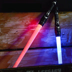 Children Colorful Glowing Sword Toys Laser Sword Lightsaber Red and Blue Double Saber Telescopic Music Cosplay Cool Flashing Toy
