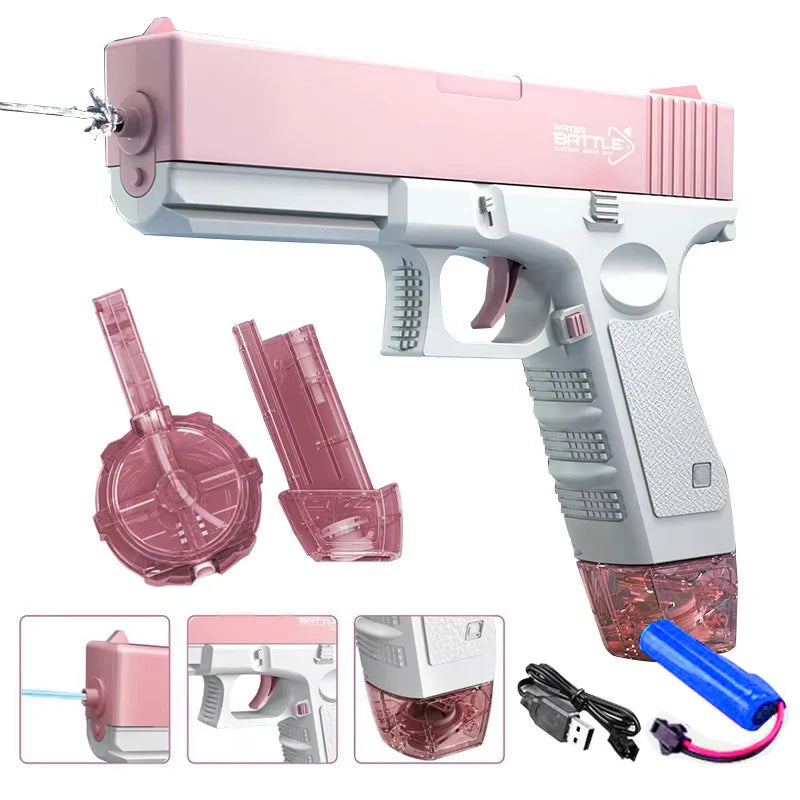 Electric Automatic Rechargeable Water Gun for Kids Outdoor Play
