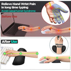 Ergonomic Keyboard Wrist Rest with Memory Foam Mouse Pad Set for Office Gaming PC Laptop - Wrist Support Mousepad