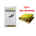 Emergency Thermal Survival Poncho Blanket for Camping & First Aid