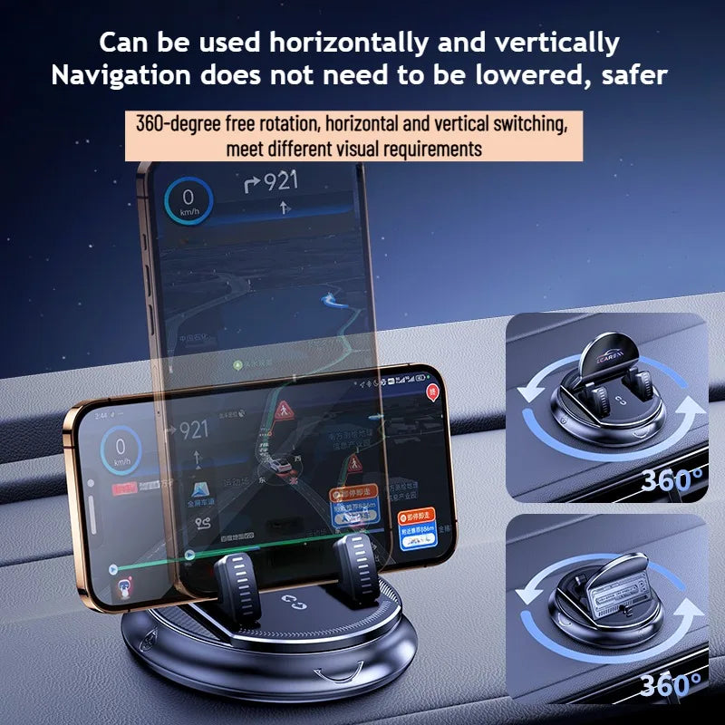 360 Degree Rotating Car Mobile Holder Sticky Phone Stand for Dashboard Multi Purpose Use in Auto and House Accessory