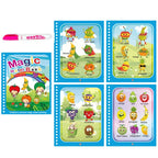 Magic Water Drawing Book with Reusable Coloring Pen for Kids Fun