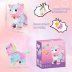 Interactive Walking Plush Cat with Remote Leash & Voice Control
