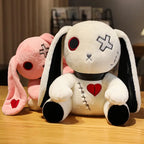 Spooky Gothic Bunny Stuffed Crazy Rabbit Plush Toys, Spooky Gothic Bunny Stuffed Animal Cute Horror Dreadful Bunny Doll, For Hal