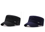 Four Seasons Flat Top Hat Men'S Simple Cotton Peaked Hat Fashion Baseball Cap Casual Cap, Commuter Sunshade Hat