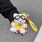 Brown Bear Plush Keychain Cute Bag Charm Gift for Kids and Women