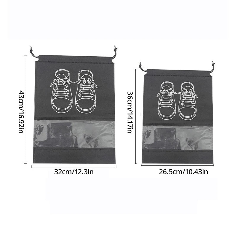 5PCS Waterproof Shoe Storage Bag Set Large Capacity Travel Organizer Pouch