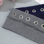 Punk Wide Elastic Eyelet Headband for Women