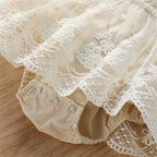 Baby Summer Clothing Newborn Baby Girl Solid Ruffle Fly Sleeve Lace Romper Jumpsuit Tutu Dress Outfits Clothes 0-24M