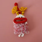 Funny Crochet Sausage Mouth Keychain Key Holder Pouch