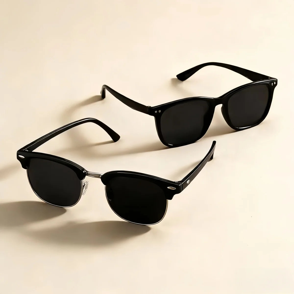 2PCS Y2K Retro UV400 Fashion Sunglasses for Women & Men