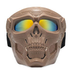 Motorcycle Skull Mask Wind Goggles Outdoor Sports Riding Glasses Halloween Props Windproof Tactical Mask
