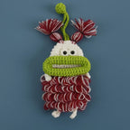 Funny Crochet Sausage Mouth Keychain Key Holder Pouch