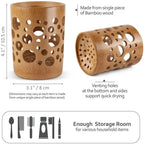 Bamboo toothbrush holder bamboo toothbrush accessories toothbrush pen makeup brush organizer biodegradable （Circular ）