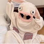 Raving Rabbids Cosplay Onesie Anime Peripheral Flannel Jumpsuit Adult Kids Halloween Carnival Costume Homewear Sleepwear Gift