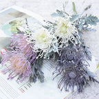 Artificial Flowers Short Branch Crab Claw 2 Fork Pincushion Festival Garland Vase for Home Wedding Room Decoration Fake Planting