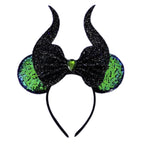 Mouse Ears Sequin Bow Cosplay Headband for Women & Adults