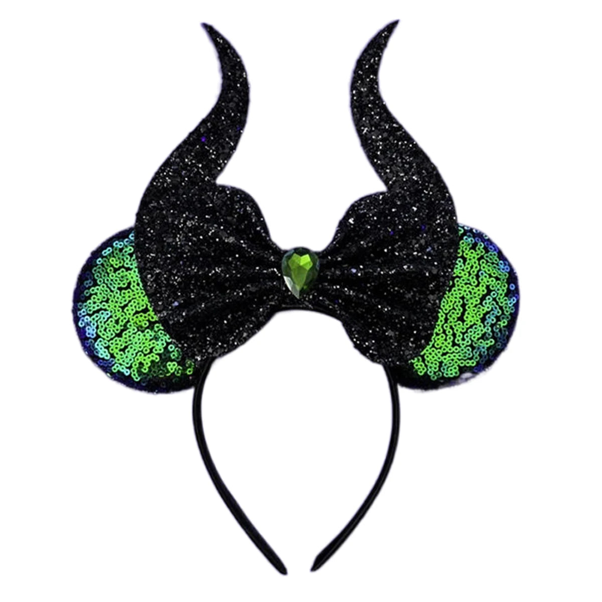 Mouse Ears Sequin Bow Cosplay Headband for Women & Adults