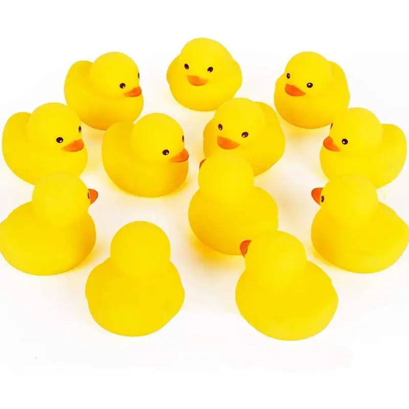 Mini Rubber Duck Bath Toy Set – 10pcs Squeaky Floating Ducks