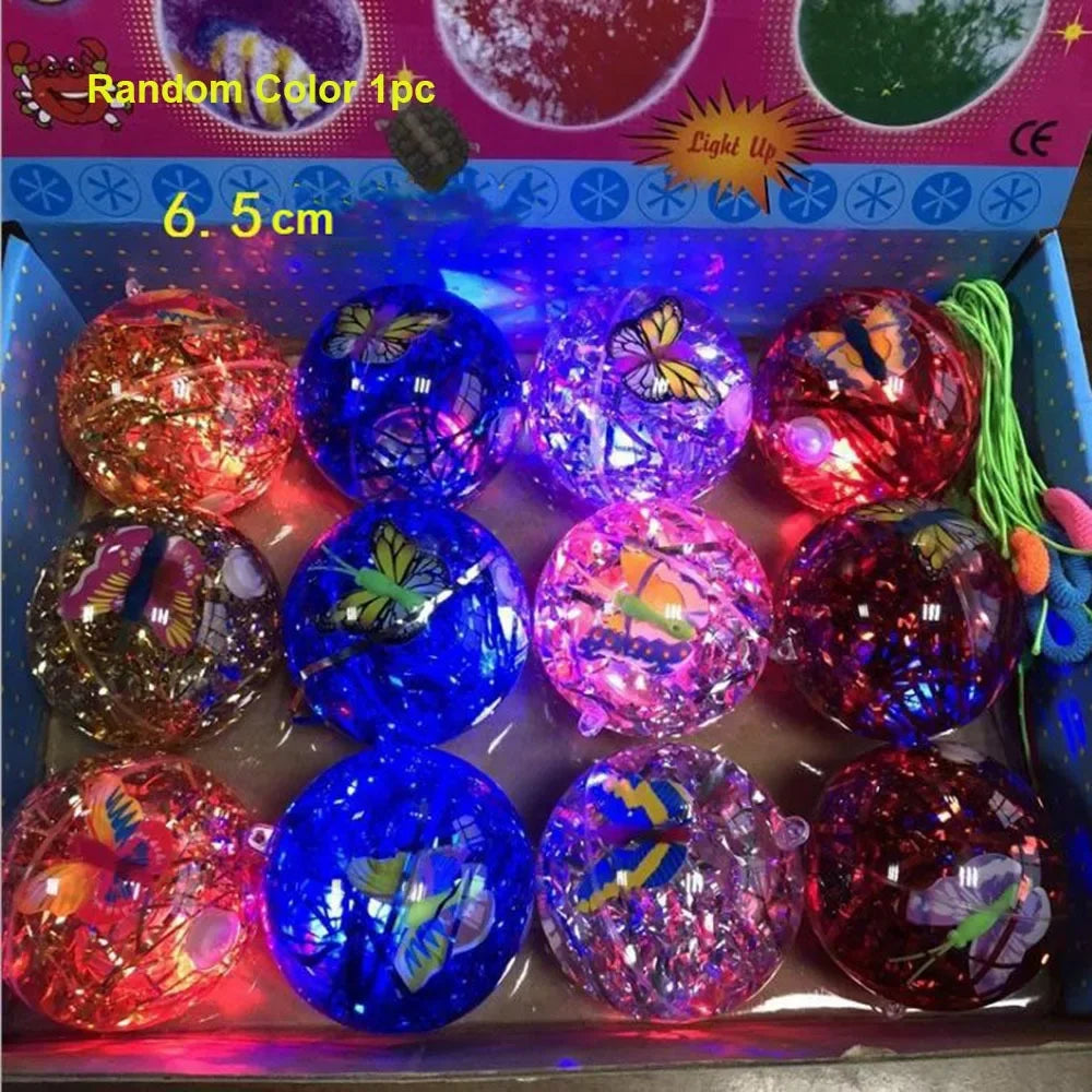 New Durable High Quality Colorful Flash Jumping Ball Multistyles Interactive Glowing Bouncy Ball Gift Children Luminous Toys